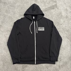 Sub Pop Full Zip Black Hoodie Size XL Grunge Band Concert Seattle